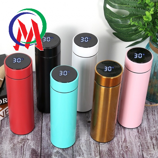 [HCM][HIỂN THỊ NHIỆT ĐỘ] Bình nước giữ nhiệt có đen led báo nhiệt độ 500ml (lõi inox 304)