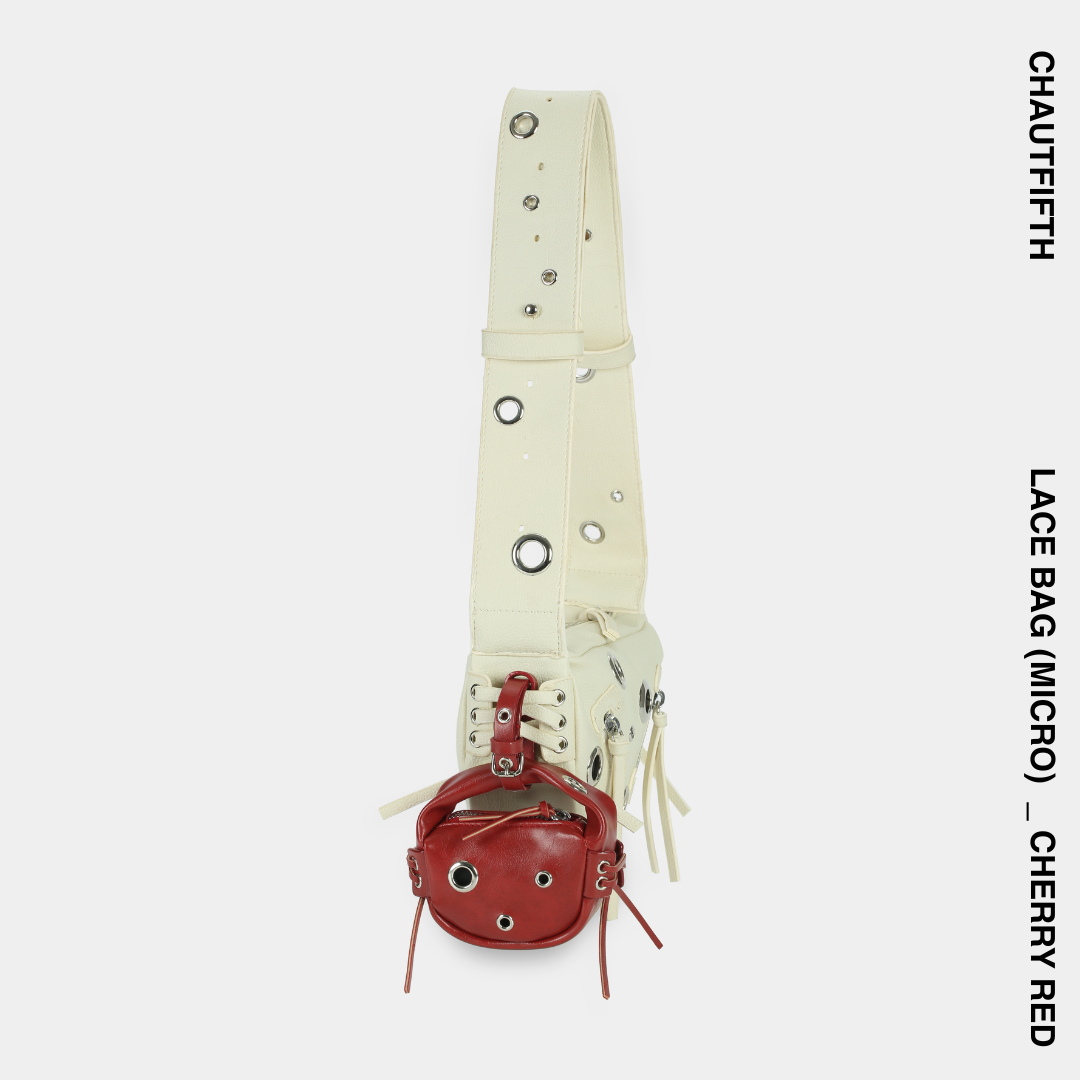 Túi xách MICRO LACE màu đỏ cherry - CHAUTFIFTH