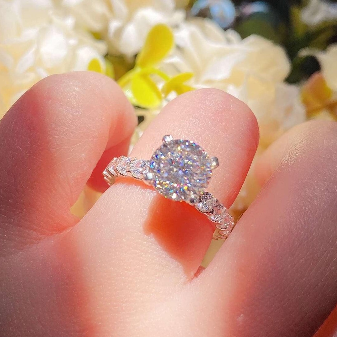 [HCM]Nhẫn nữ nhẫn mạ bạch kim đá pha lê 3 hàng chìm sáng lung linh lấp lánh thiết kế tinh tế đẳng cấp Trang Sức Gami N015 - đeo đi tiệc đi chơi đi đám ưới siêu sang torng5 thời trang quý pháI CAM KẾT KHÔNG ĐEN