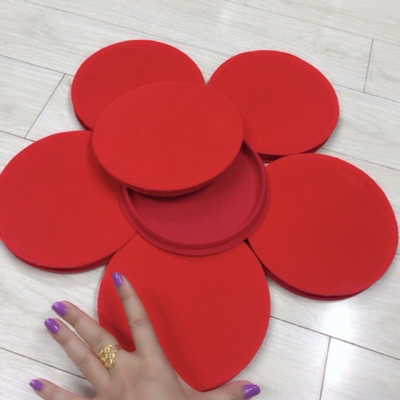 Hộp nhung đỏ đựng kiềng - hộp đựng trang sức