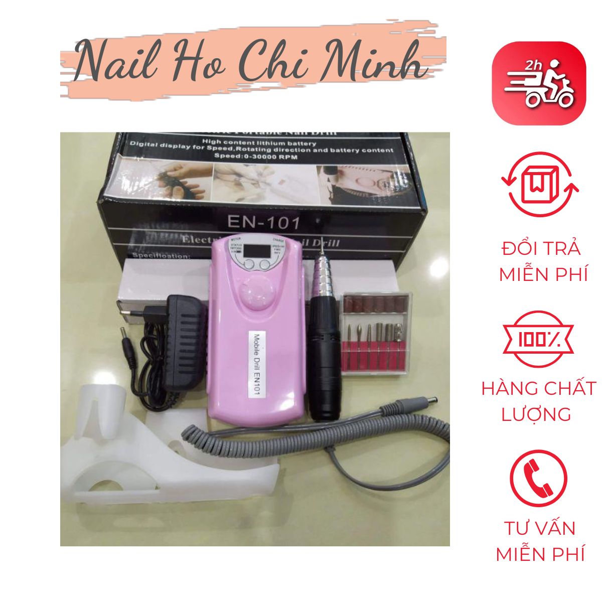 Máy mài móng tích điện En101 chính hãng