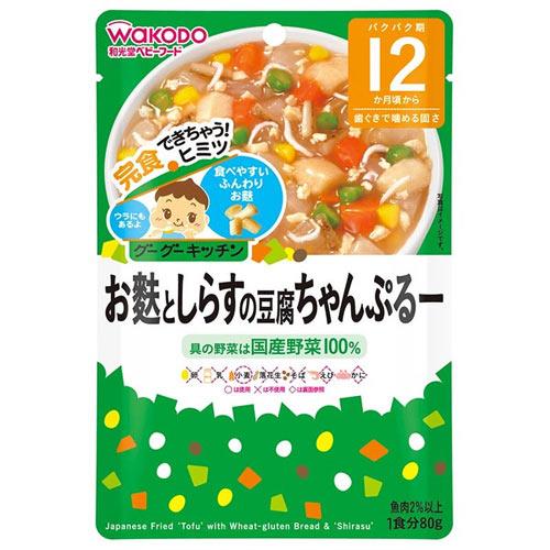 Cháo Wakodo vị cá cơm, đậu hũ 80g (12 tháng)
