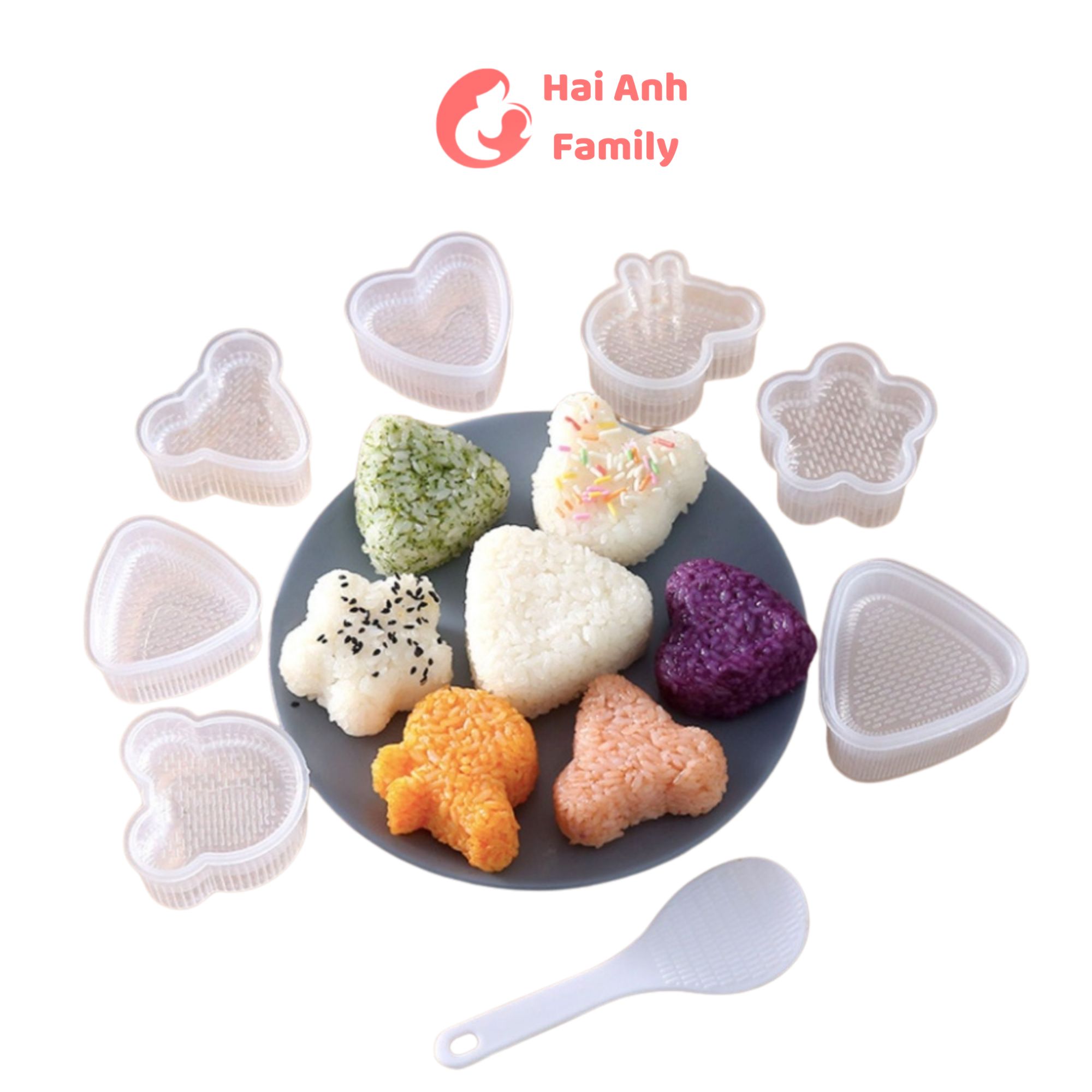 Khuôn làn cơm nắm, cơm Bento ONIGIRI