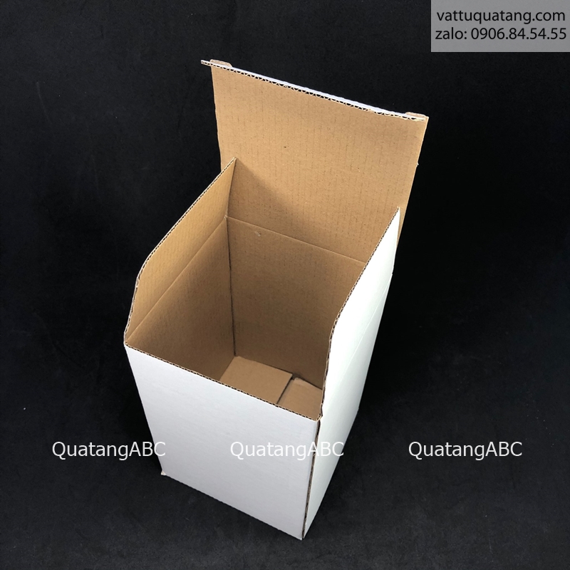 [HCM]Hộp carton trắng lớn 12x12x17cm (10 cái/bịch)