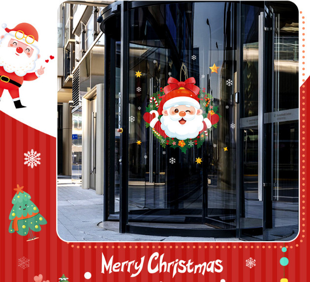 Decal decoration Noel-laurels Santa