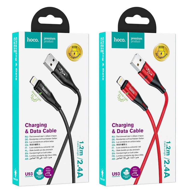 Cáp chính hãng HOCO U93 Shadow dùng để sạc và truyền dữ liệu