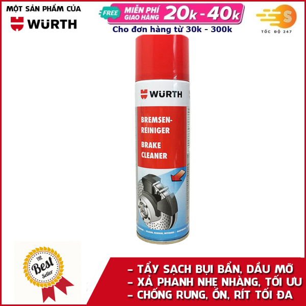 Dung dịch tẩy rửa phanh, dầu mỡ ô tô chuyên dụng Wurth WU-VST500