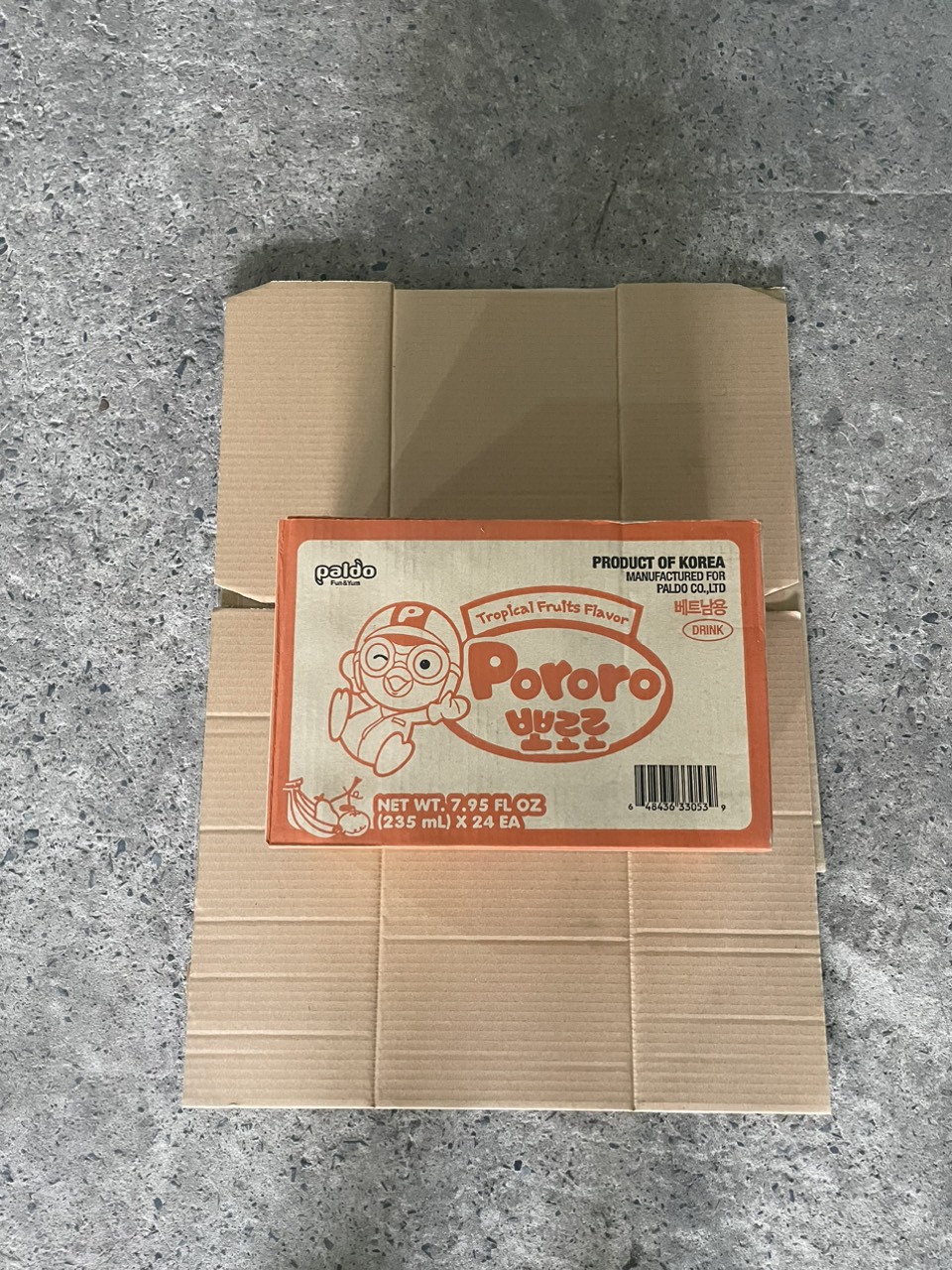Nước uống PORORO 235ml, Thùng 24 chai