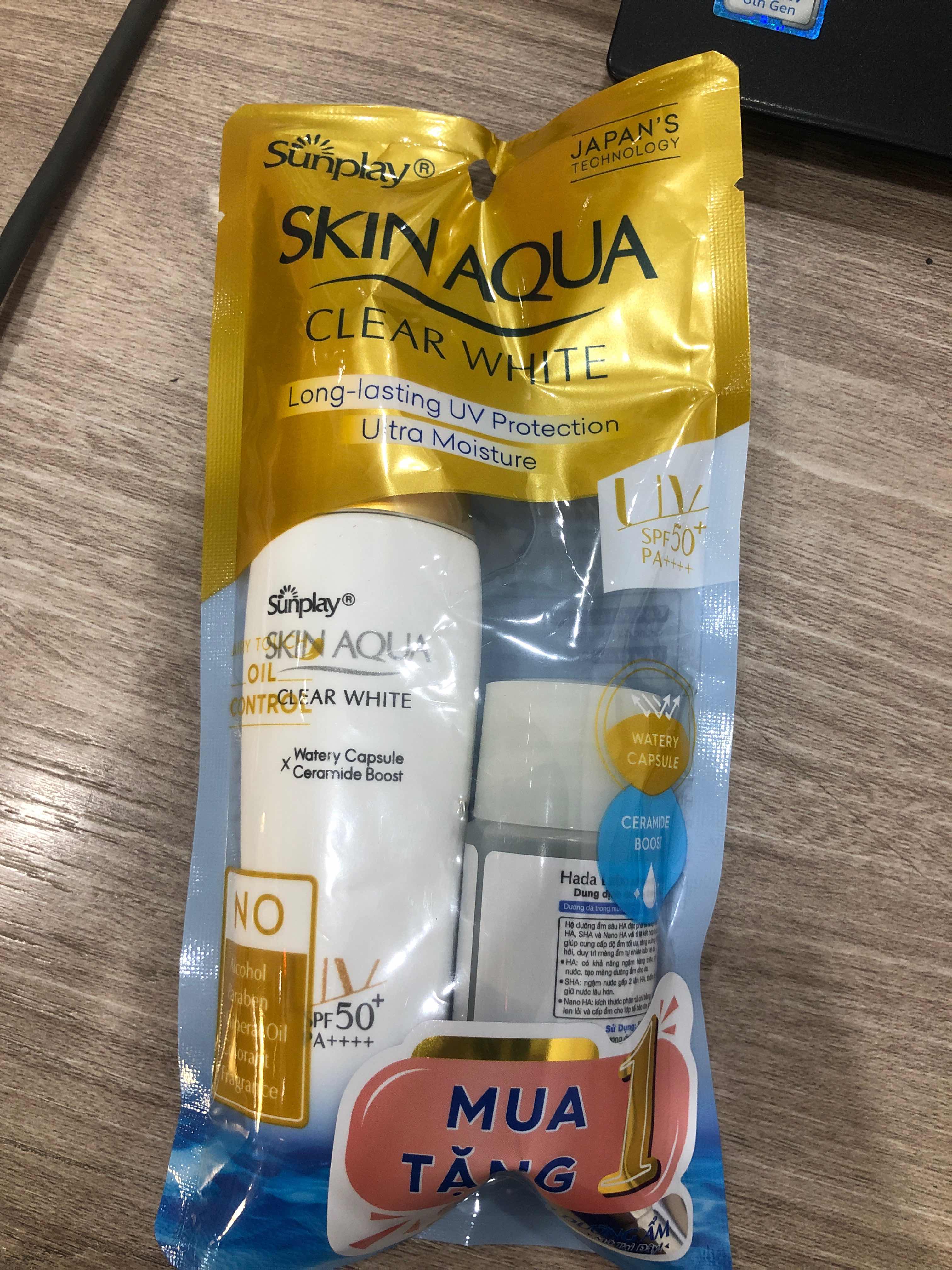 Sữa Chống Nắng Dưỡng Da Trắng Mịn Tối Ưu Sunplay Skin Aqua Clear White SPF50+ 25g