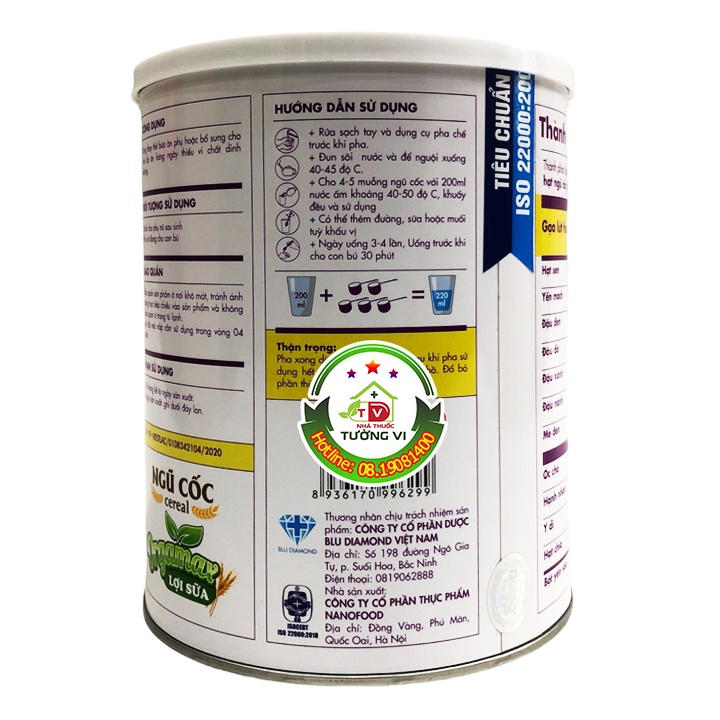 [CHÍNH HÃNG] Ngũ Cốc Cereal Orgamax Lợi Sữa 650g