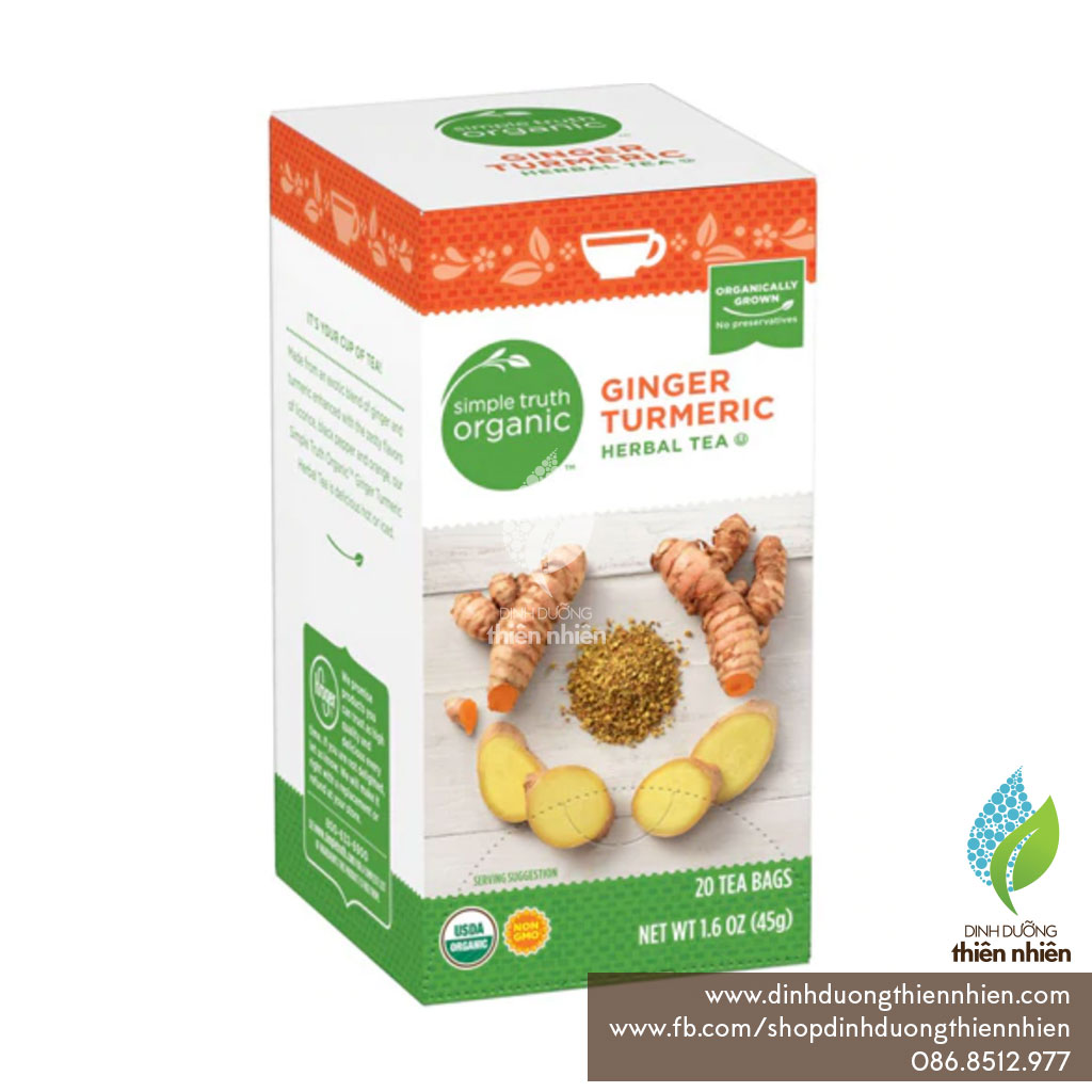 Trà Thảo Mộc Hữu Cơ Gừng Nghệ Simple Truth® Organic Ginger Turmeric Herbal Tea