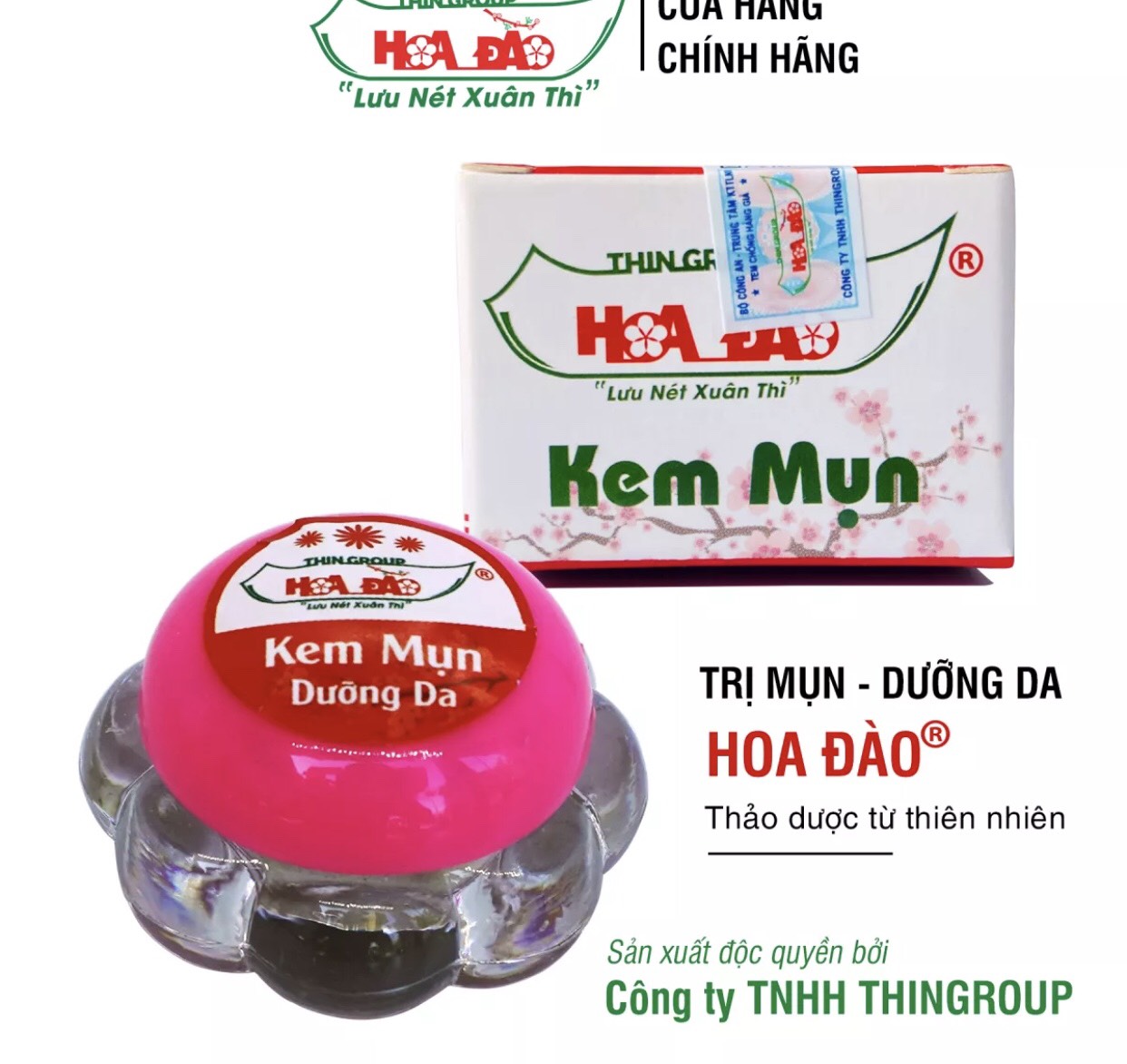 Kem mụn Hoa Đào Thingroup Sạch Mụn Dưỡng Da