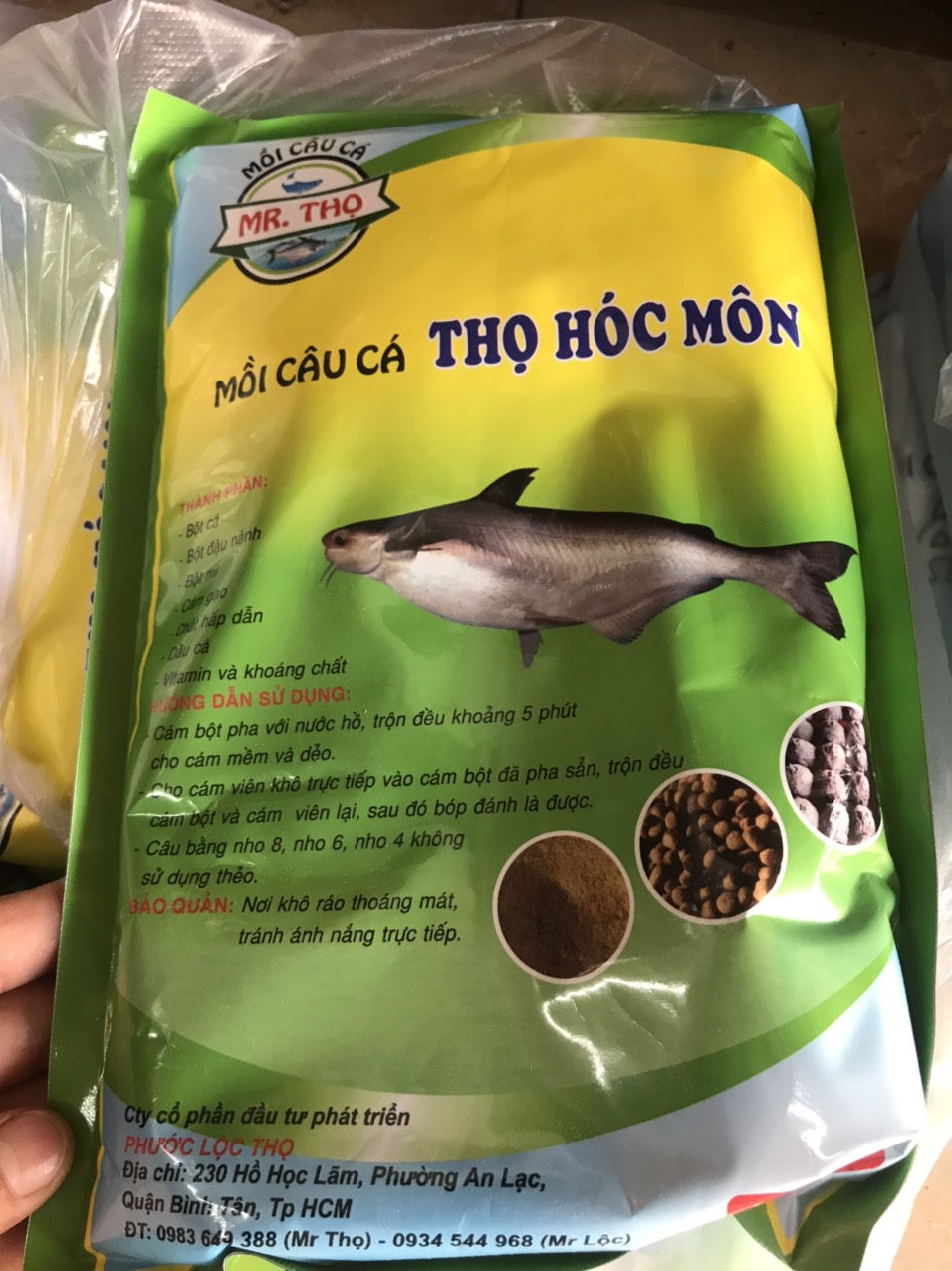 Mồi câu cá tra Thọ Hóc Môn - Cám cá tra cám bể