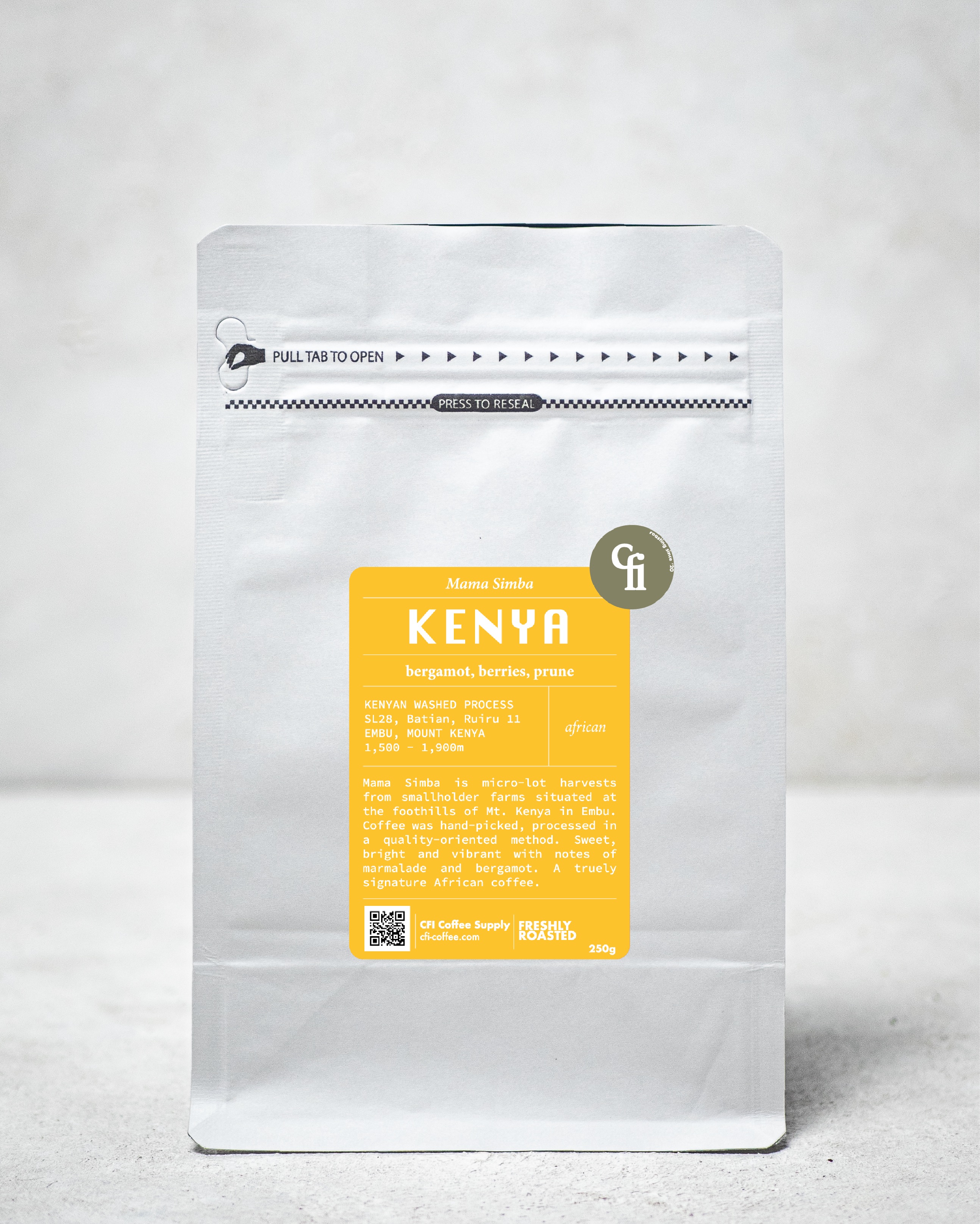 Cà phê Kenya Mama Simba - 250g rang mới - cfi-coffee.com