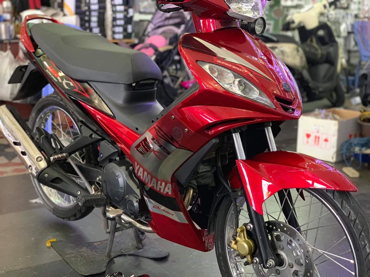Tem Rời Exciter LC 2006-2010 Dán Xe Đỏ - Chất Liệu Crom Cao Cấp