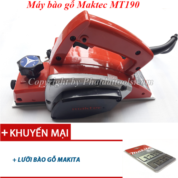 Bảng giá Máy bào gỗ cao cấp Maktec MT190-Công suất 580W-Tặng kèm lưỡi bào MKT