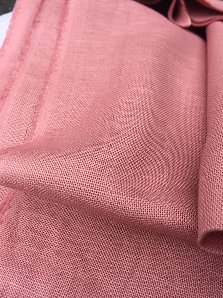 Vải linen bố hồng xí muội