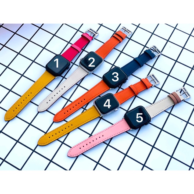 Dây Da 2 Màu Dành Cho Apple Watch 38/40/42/44mm