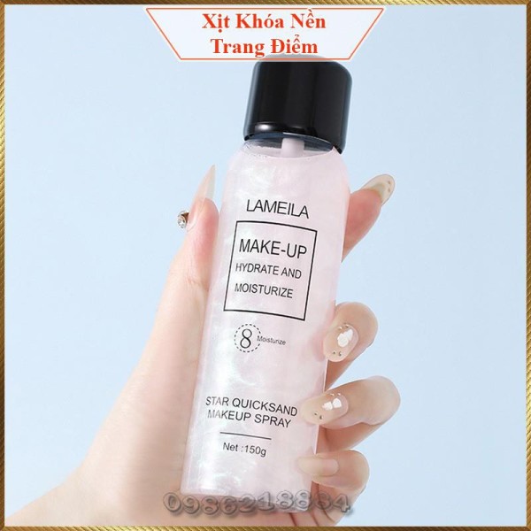 Xịt khoá nền trang điểm ánh nhũ Lameila Star Quicksand Makeup Spray LMS1 nhập khẩu