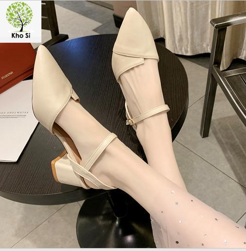 [HCM]Giày sandal V hở gót 5p