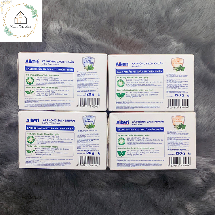 Xà Bông Cục Aiken Sạch Khuẩn 120g