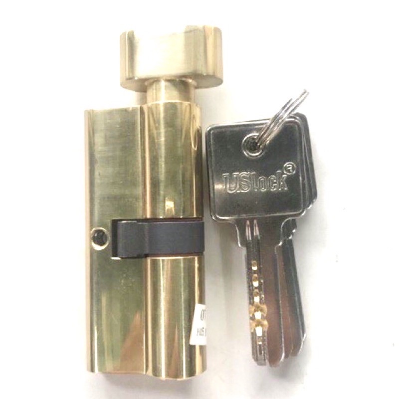 [HCM]Ruột khoá tay gạt hàng Châu Âu rộng 32mm dài 70mm 1 đầu vặn vàng