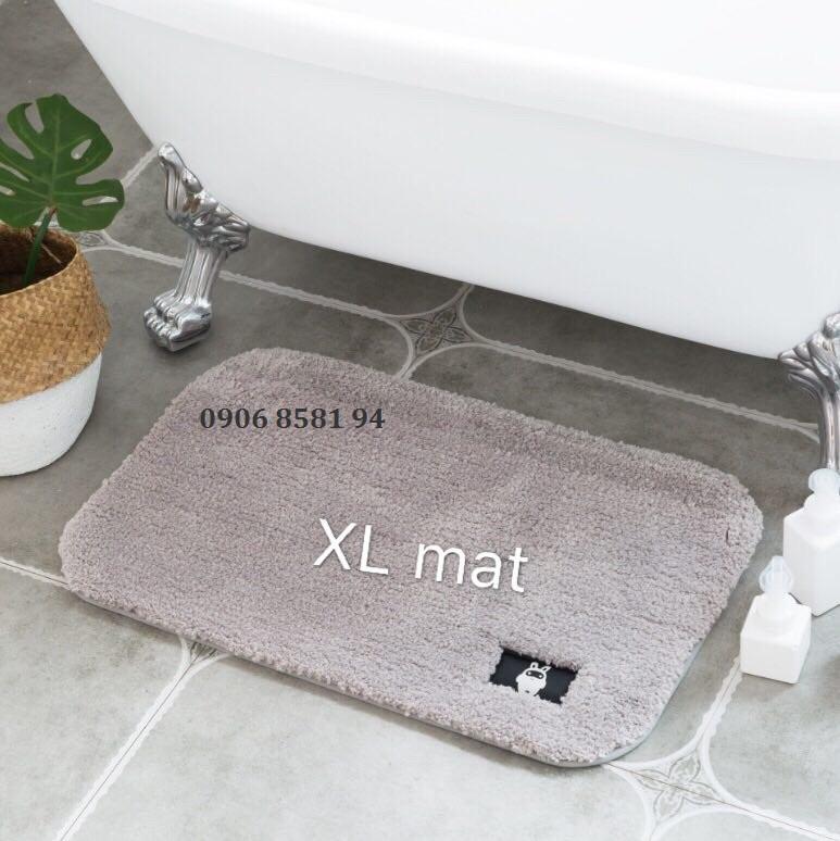 [HCM]THẢM CHÙI CHÂN CAO CẤP - THẢM LEN XÁM MỀM MỊN