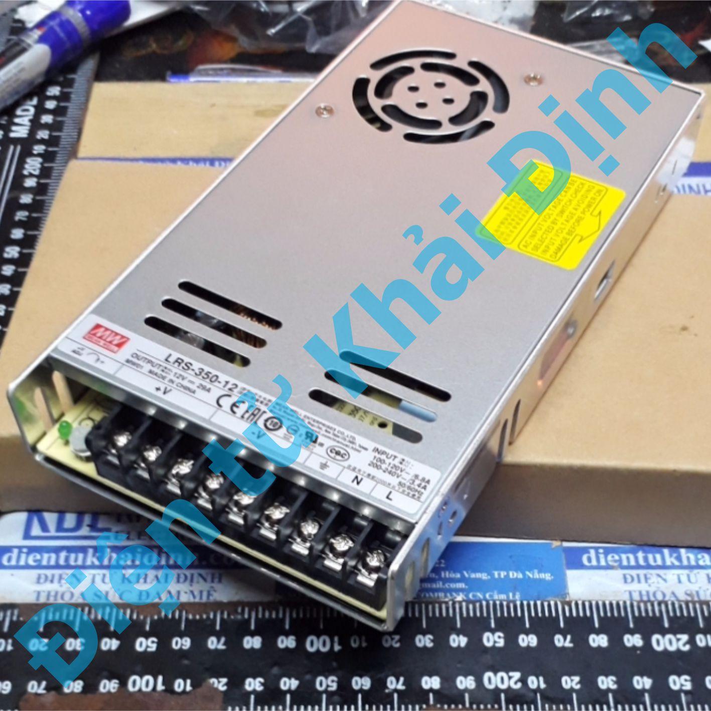 nguồn xung, nguồn tổ ong MEANWELL LRS-350-12 12v 350W 29A có quạt indoor kde2370