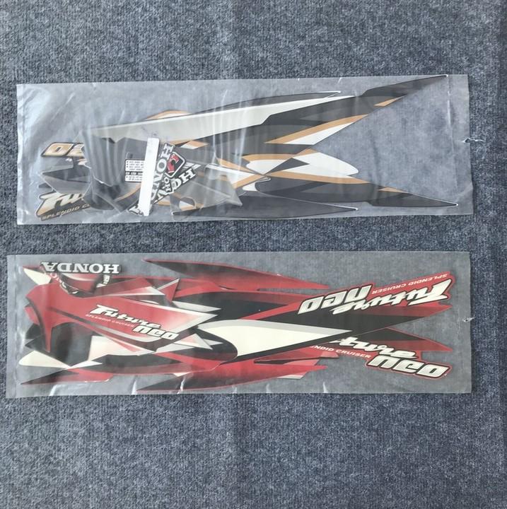 [HCM]BỘ TEM XE MÁY TEM 3 LỚP FUTURE NEO MẪU MỚI MÀU ĐEN BẠC