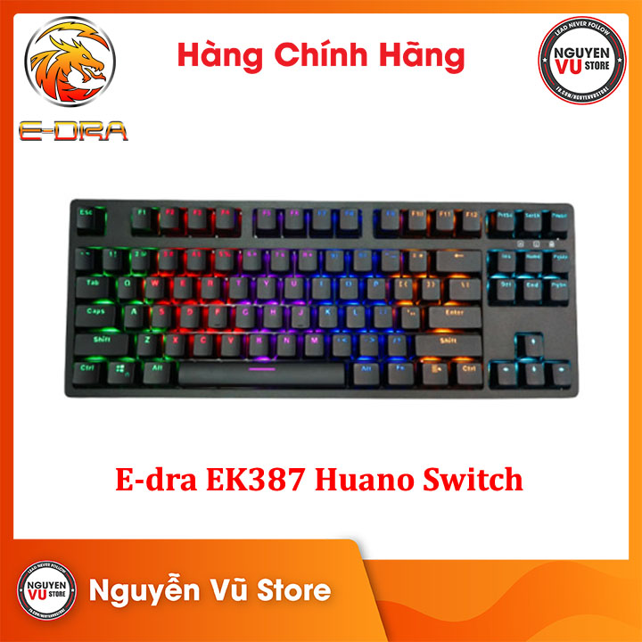 BÁO GIÁ BÀN PHÍM CƠ E-DRA EK387 HUANO SWITCH (TYPE C) - HÃNG CHÍNH HÃNG | Shopee Lazada Sendo Tiki mới nhất 4 Bàn phím cơ E-Dra EK387 Huano Switch (Blue/Brown/Red) (Type C) - Hãng Chính Hãng