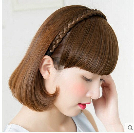 TÓC GIẢ MÁI DẦY CÀI BĂNG ĐÔ