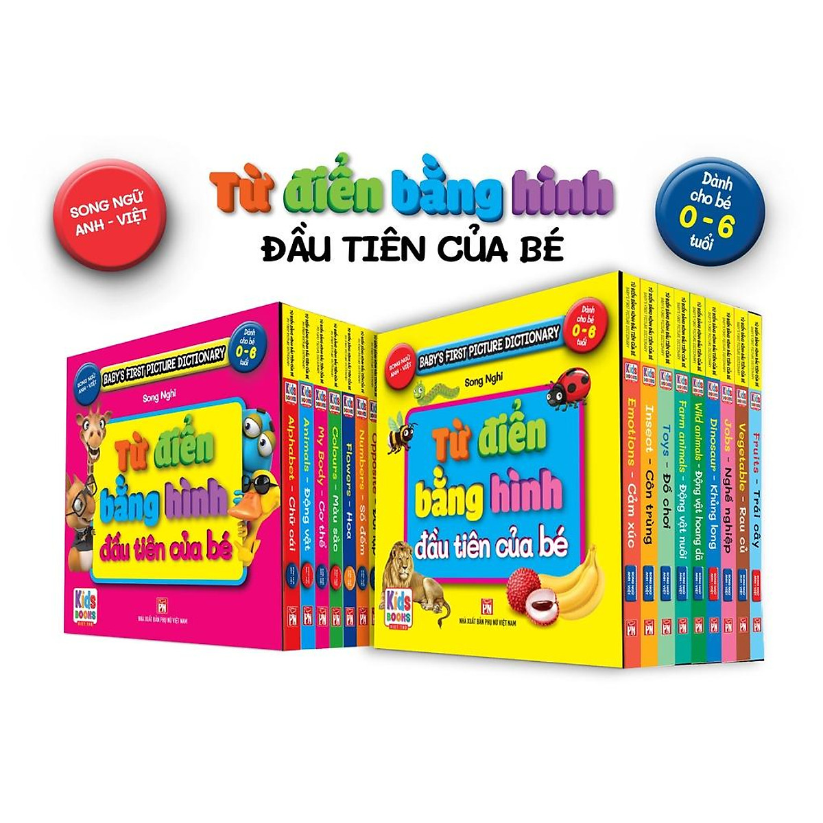 Bách khoa tri thức 2 bộ 18 quyển từ điển bằng hình đầu tiên của bé từ 0-6 tuổi - anh- việt