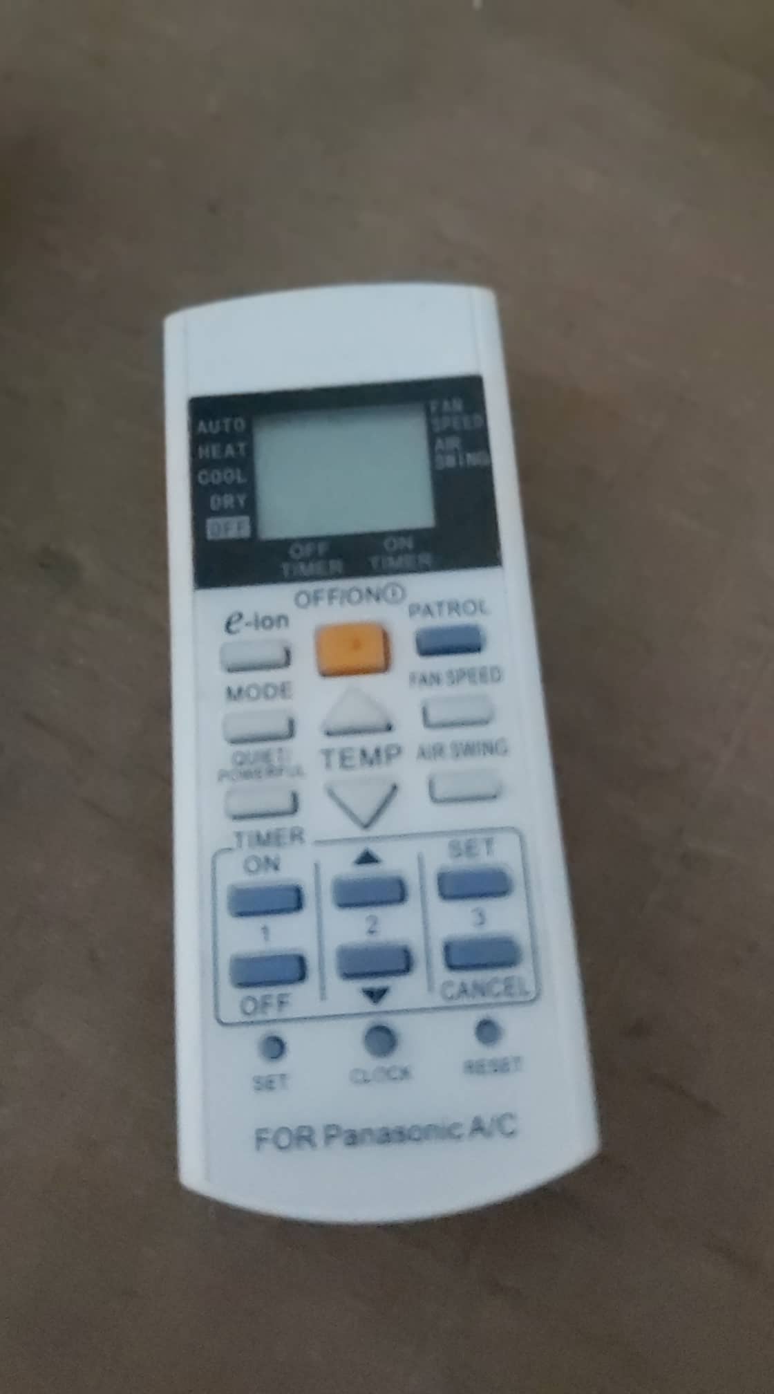 điều khiển điều hòa PANASONIC 2 chiều EION