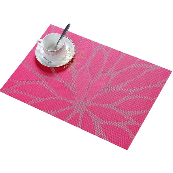 Placemats PVC Waterproof Dining Pad Table Mat Heat Insulation Mat Food Mat Stripe