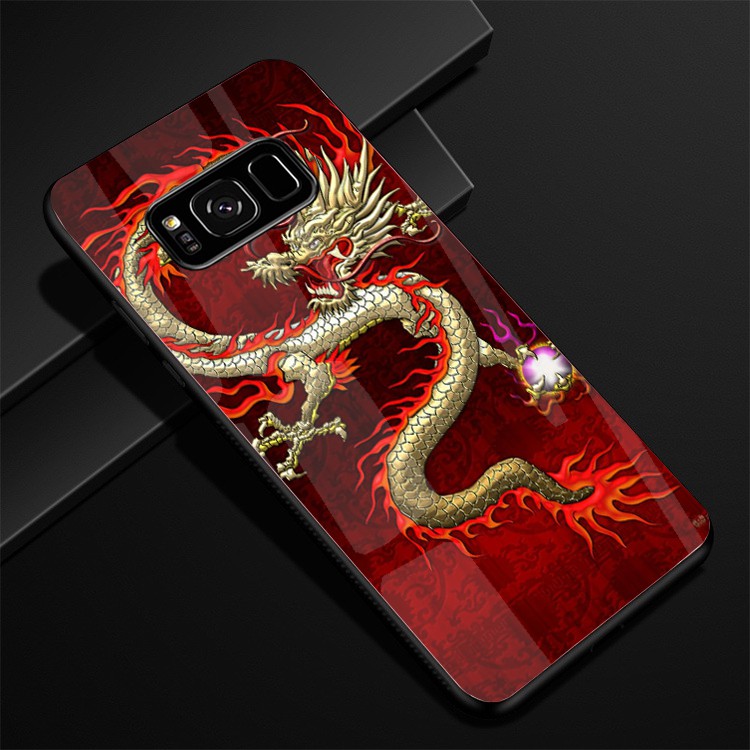 Ốp lưng mặt kính rồng samsung s8+