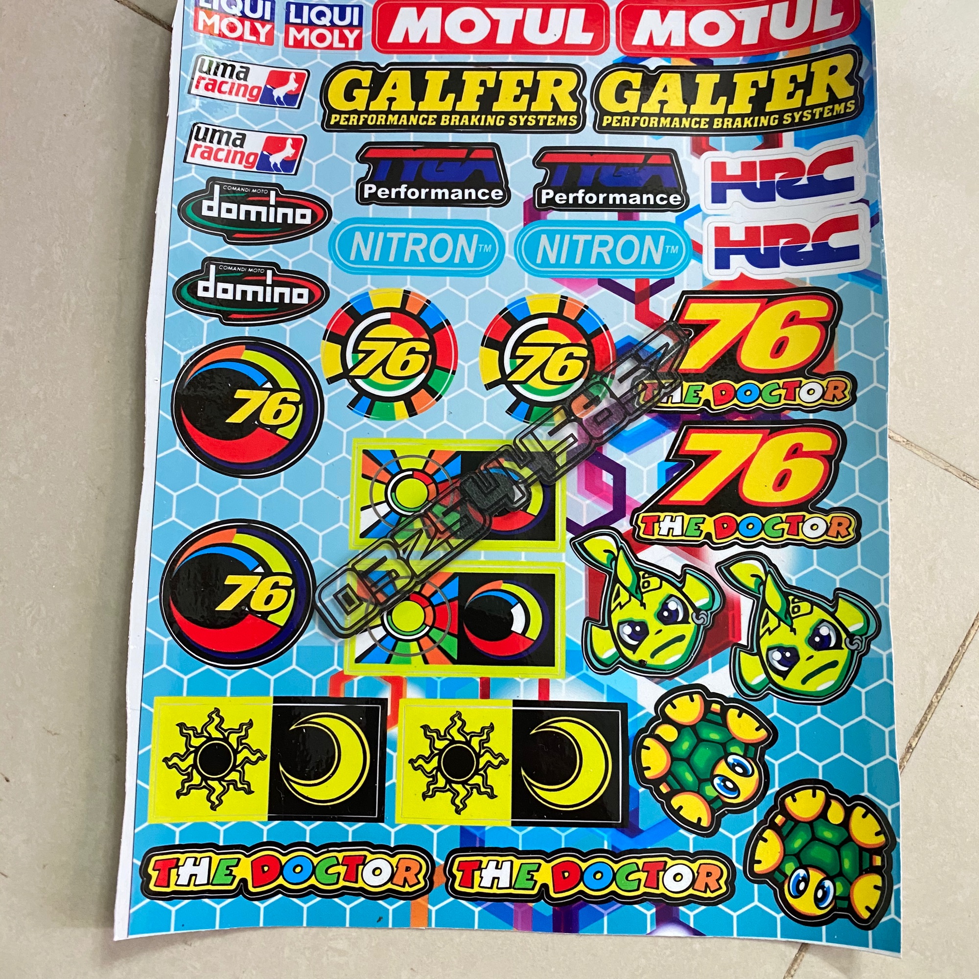 Logo sticker 76 dán trang trí xe máy