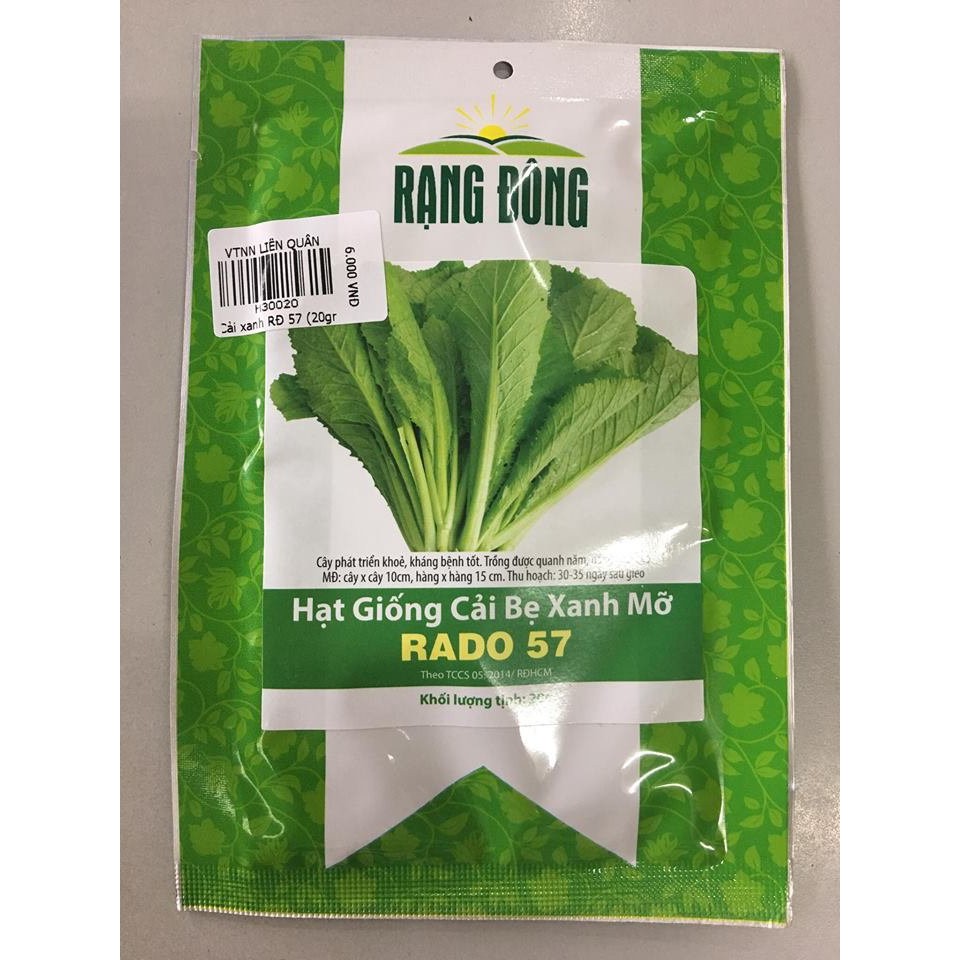 Hạt Giống Cải Bẹ Xanh Mỡ (20Gr)