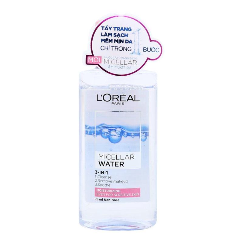 Nước tẩy trang dưỡng ẩm LOreal Paris Micellar Water 3In1 95ml
