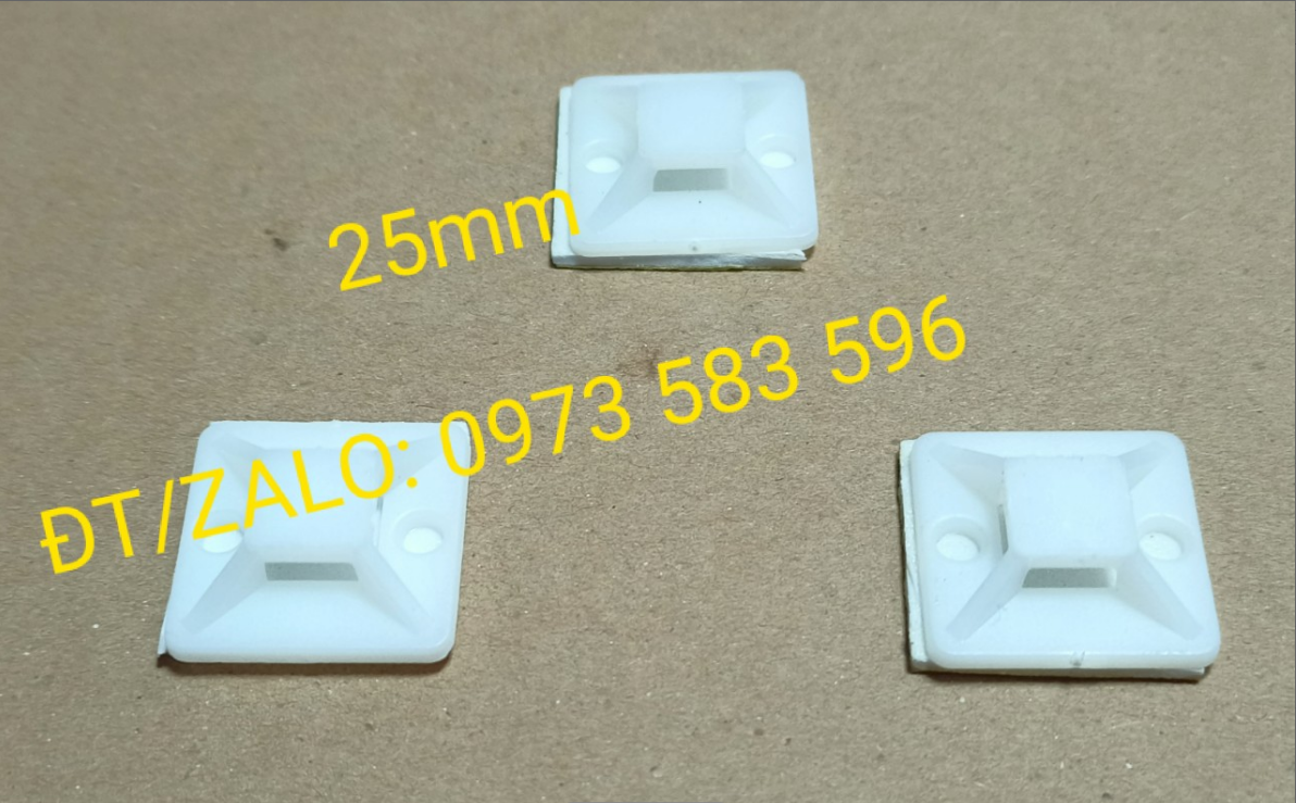 Đế Dán Rút Dây Cố Định Dây Điện 25 x 25mm (10 cái/Túi)
