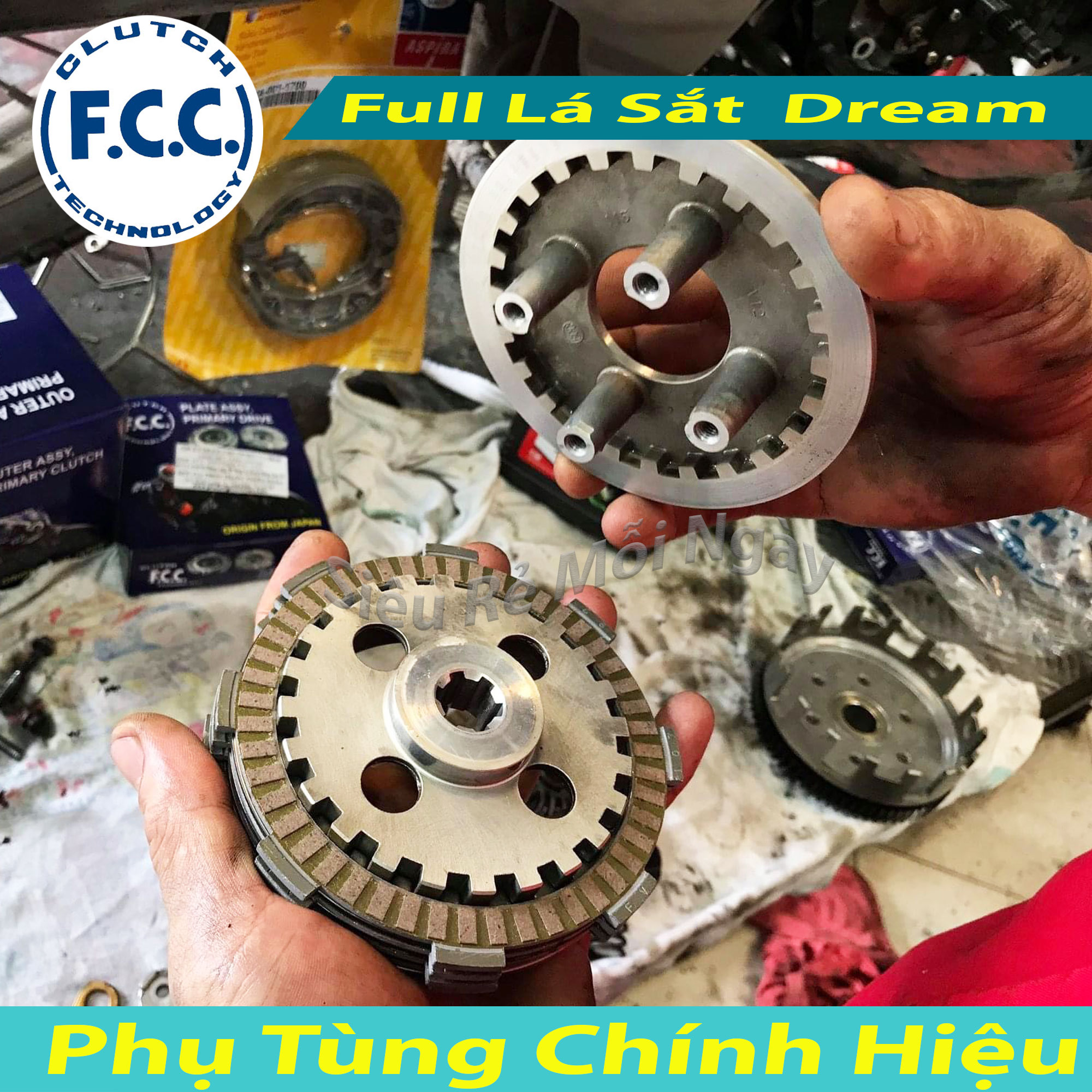 [HCM]Bộ 3 Lá Sắt FCC  Honda Dream