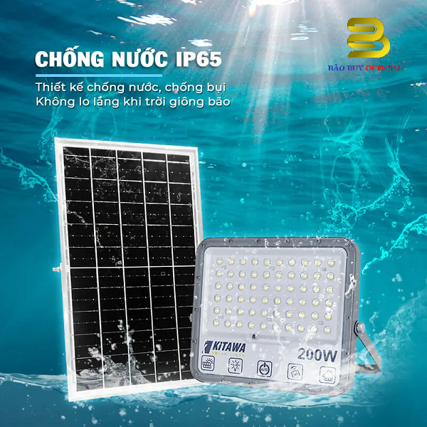 Đèn pha năng lượng mặt trời 200W Kitawa DP15.200