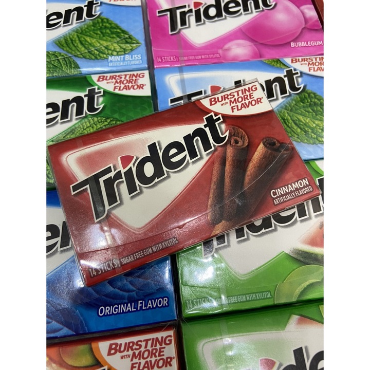 Kẹo singum Trident hộp 14 tép hàng Mỹ