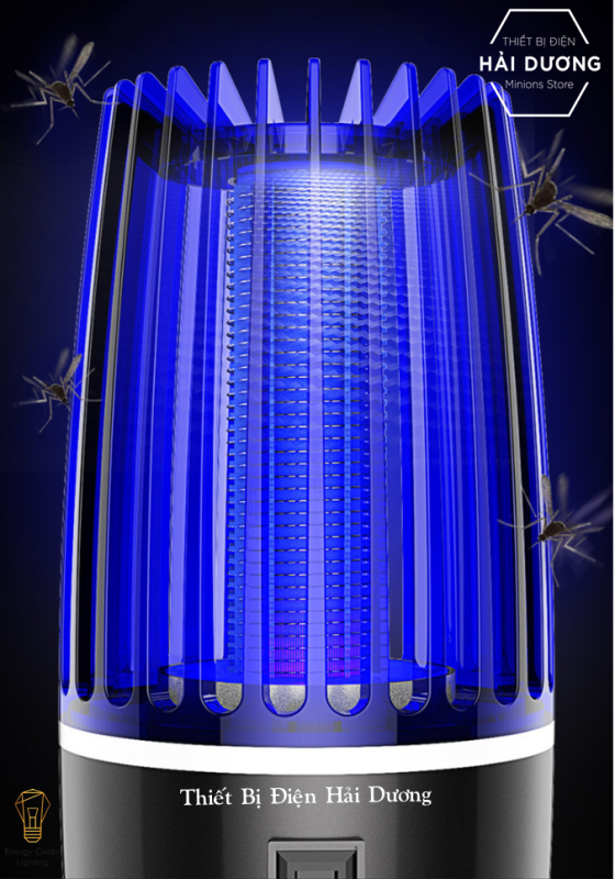 Đèn Bắt Muỗi Sạc Pin Thông Minh BM-MY02 - Công suất tiêu thụ điện thấp tiết kiệm tuyệt đối - Tặng kèm 1 củ sạc điện