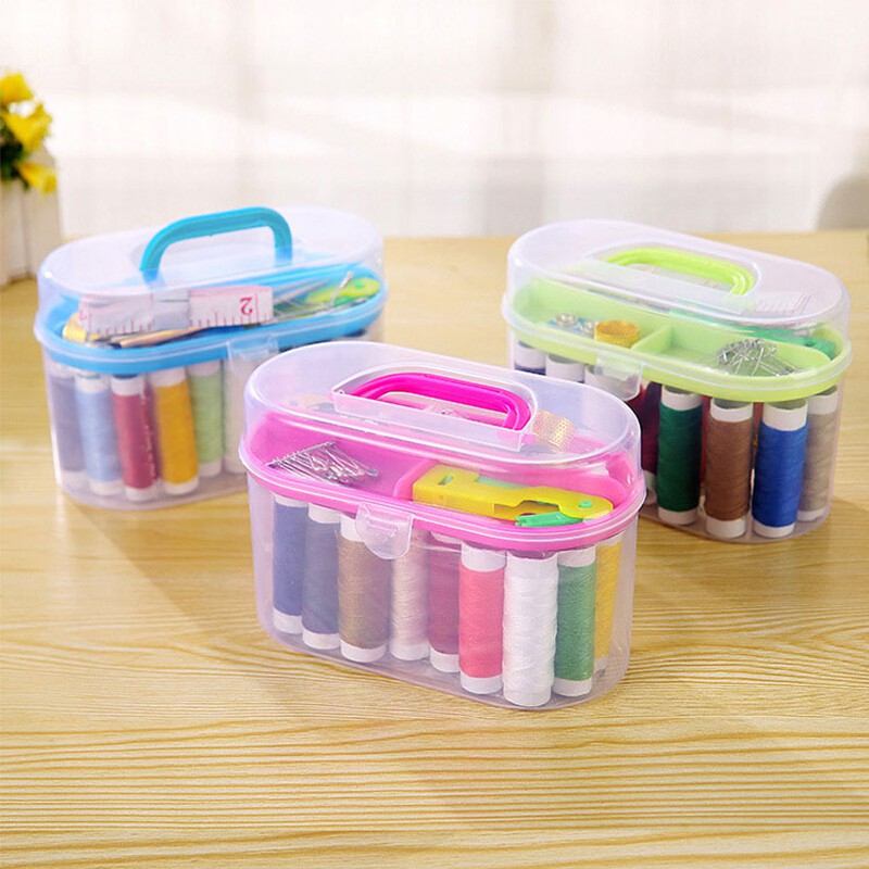 Hộp kim chỉ đa năng tiện lợi - hộp kim chỉ khâu vá - hộp kim chỉ loại hộp lớn