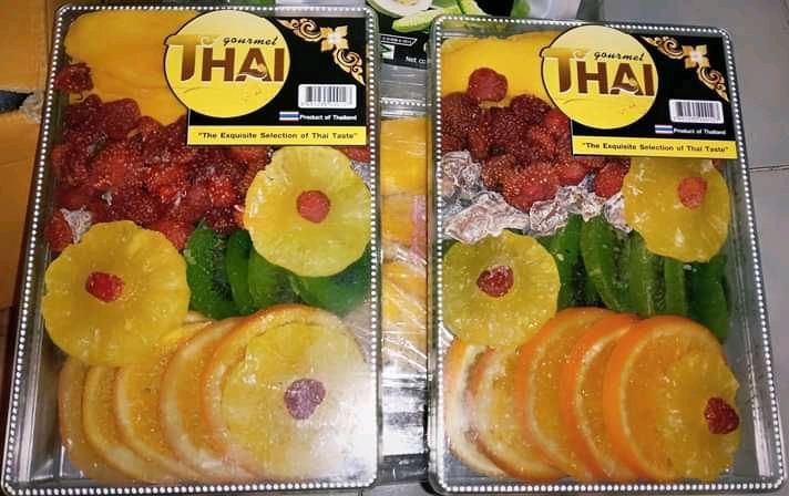 250 g thẩp cẩm hoa quả sấy dẻo 7 vị Thái nguyên tem của siêu thị thái lan