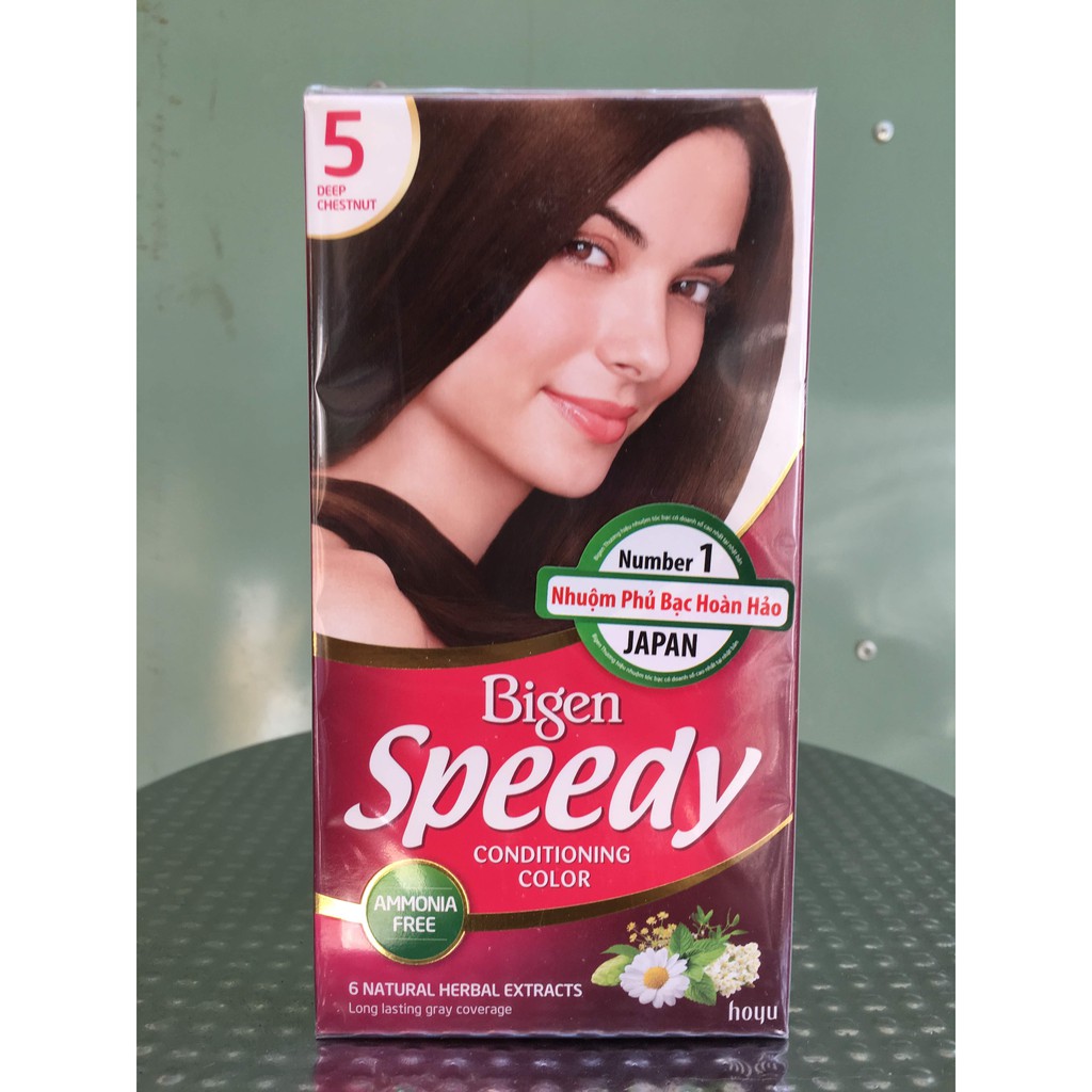 Thuốc Nhuộm Tóc Bigen Speedy số 5 Nâu hạt dẻ đậm