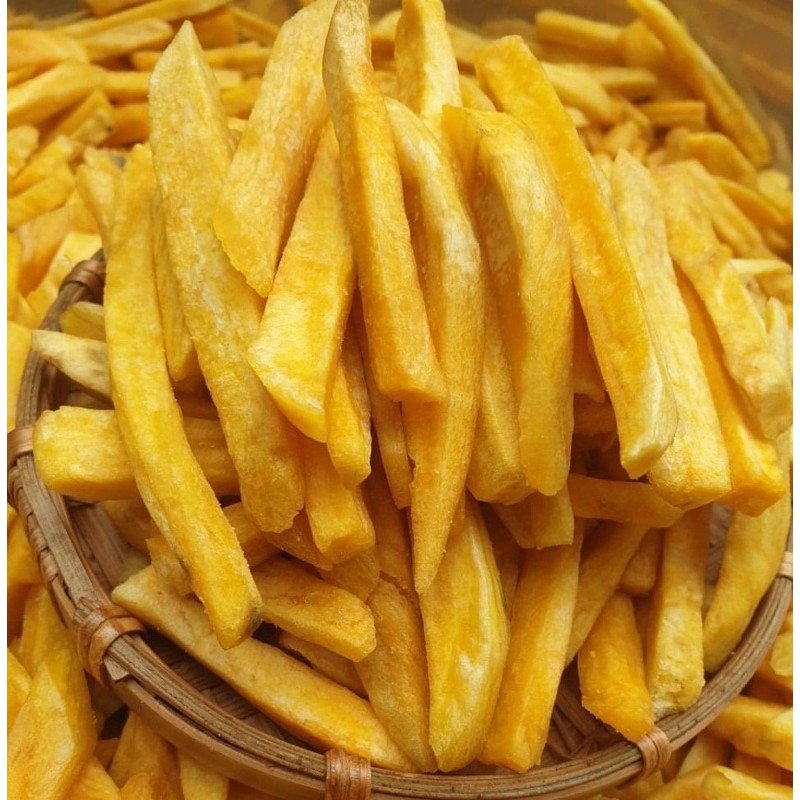 Khoai lang vàng cọng sấy giòn {Khối lượng tịnh, không tính bao bì}