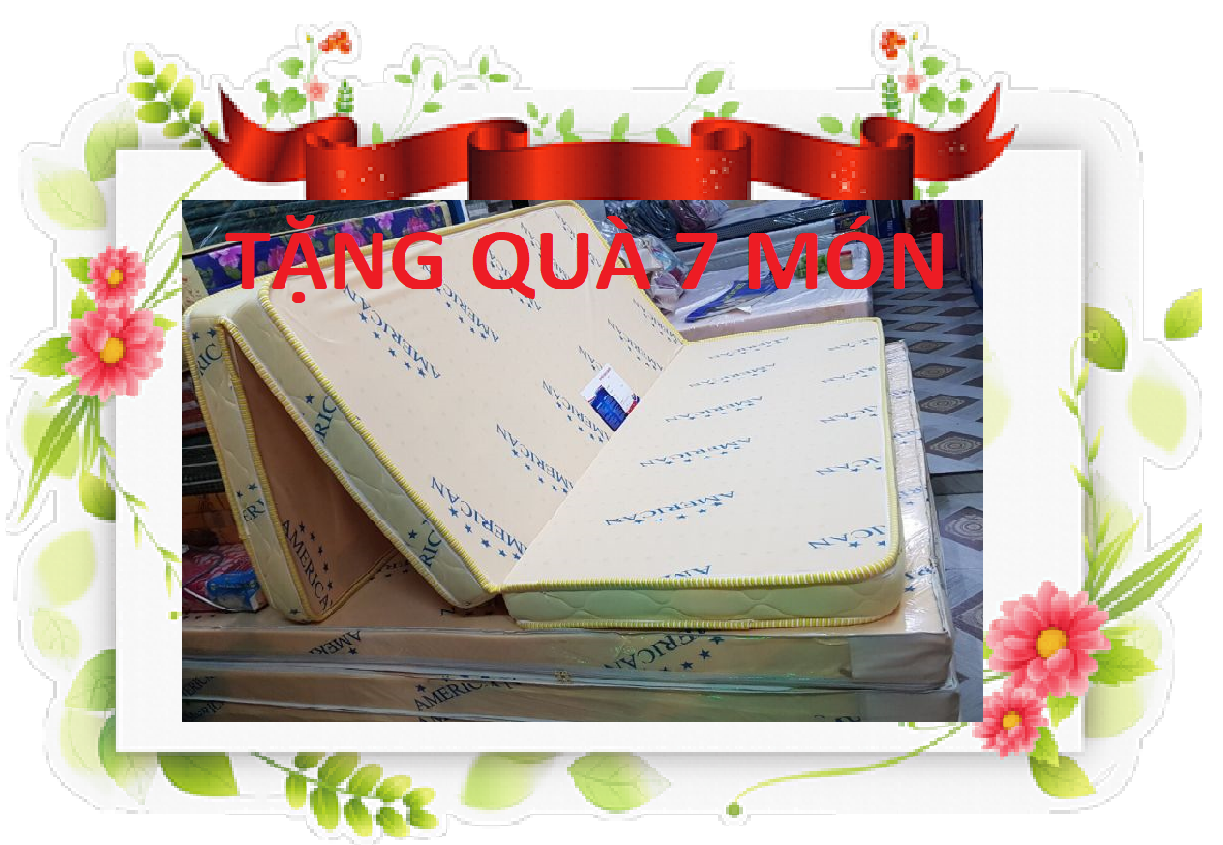 NỆM CAO SU NON AMERICAN GẤP 3 1m2 x 2m x 10cm CAO CẤP QUÀ TẶNG 7 MÓN