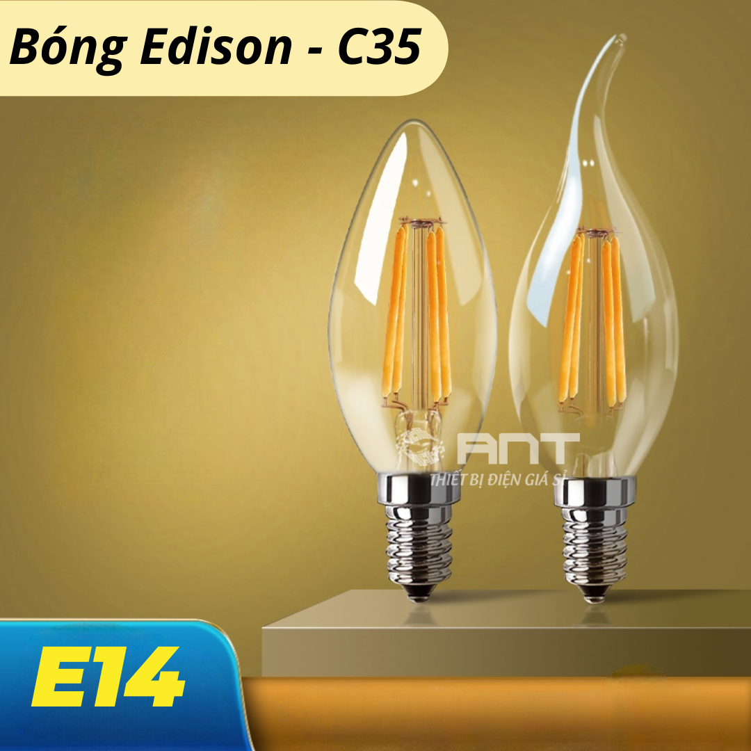 E27/E14 socket 4W led vegetable ball C35 Edison bulb
