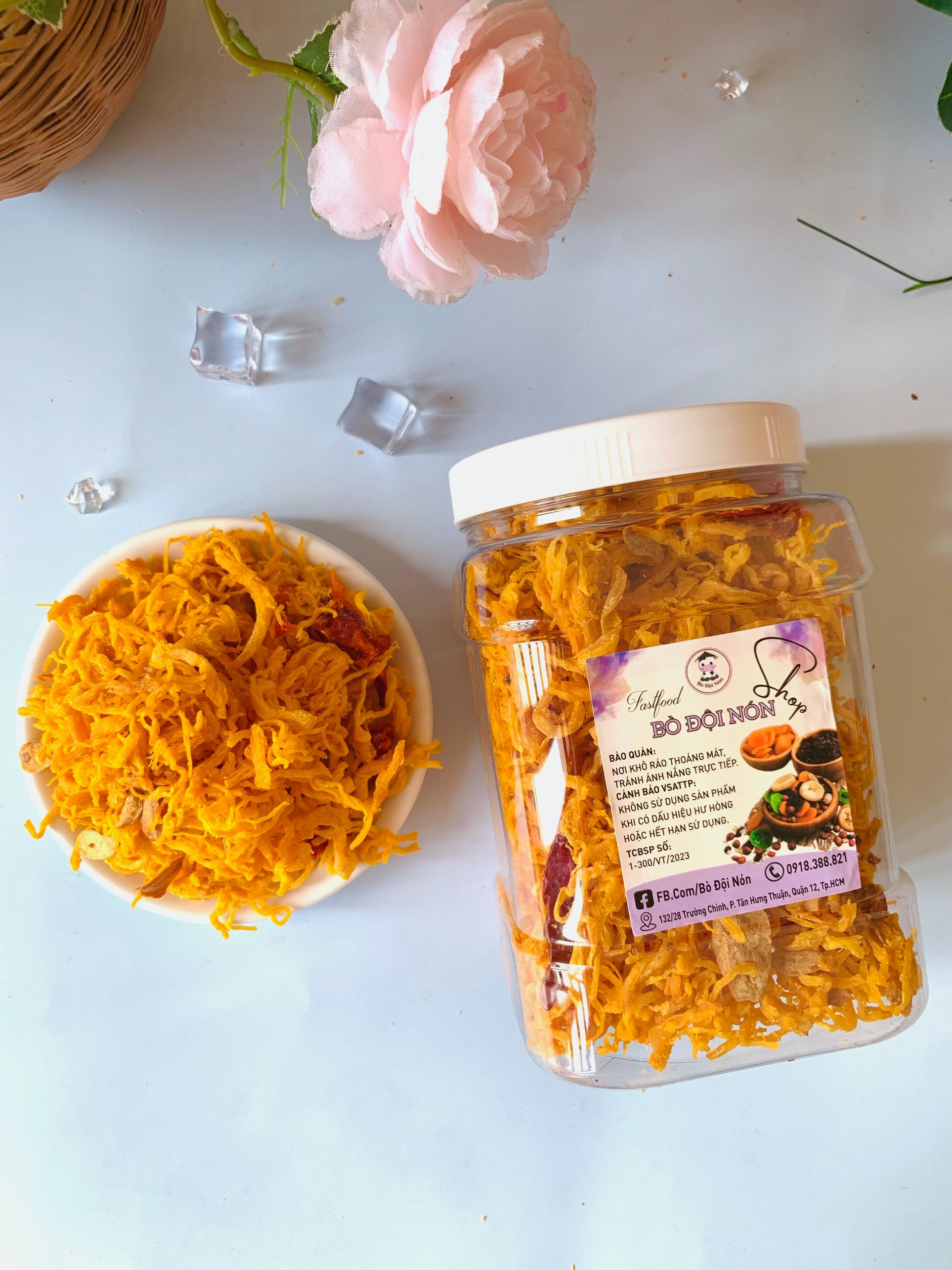 Khô Gà Bơ Tỏi 500G Bò Đội Nón